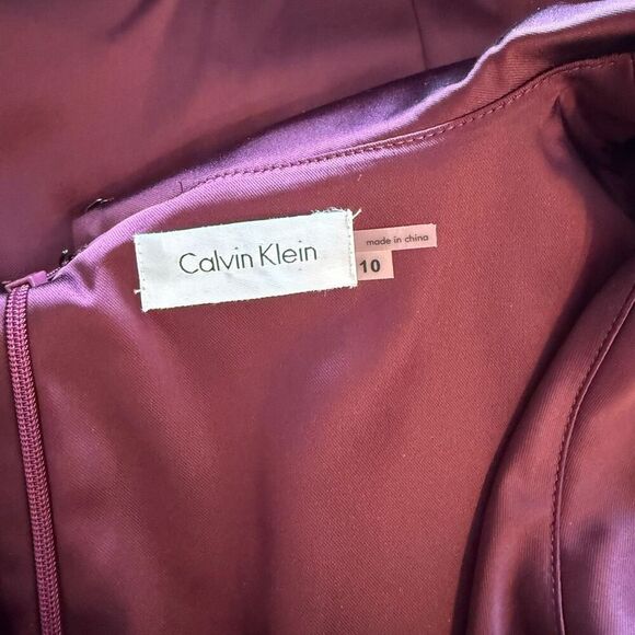 Calvin Klein formal purple wrap dress size 10 - Picture 4 of 4